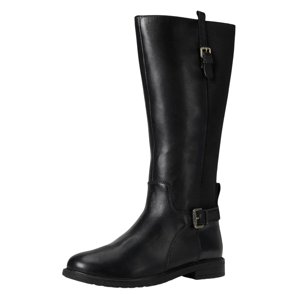 Easy Spirit Jackie Wide Calf Womens Boots Black Leather Riding Tall Boot 9 M